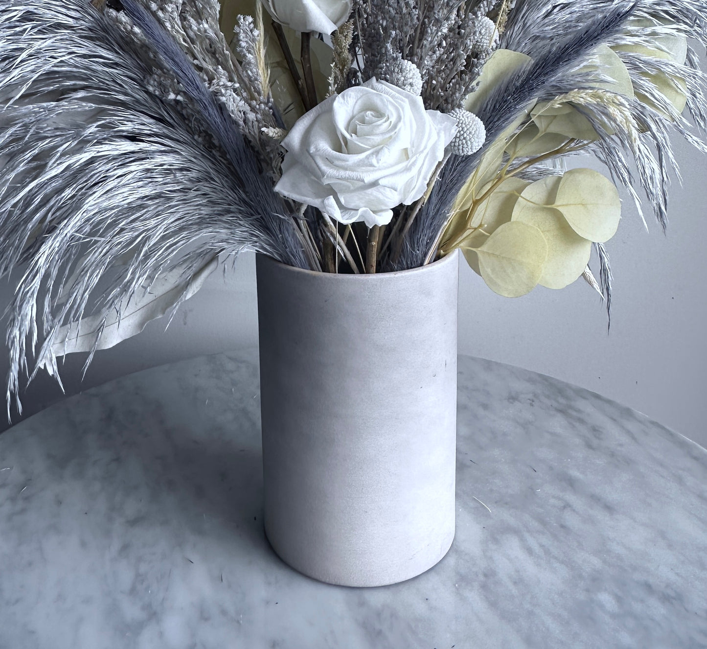 Florero Cerámica Gris Mate Maxi